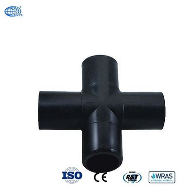 Cross HDPE Butt Fusion Fitting Phụ kiện ống nhựa PE100 Trọng lượng nhẹ