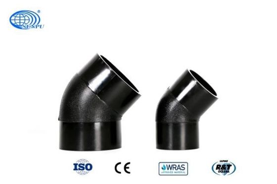 Phụ kiện ống nhựa PVC màu vàng đen OEM Butt Fusion 2 inch 4 inch Khuỷu tay 90 độ