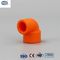 Phụ kiện ống PPR màu cam Nén nhựa Giảm khuỷu tay ống 45 90 độ